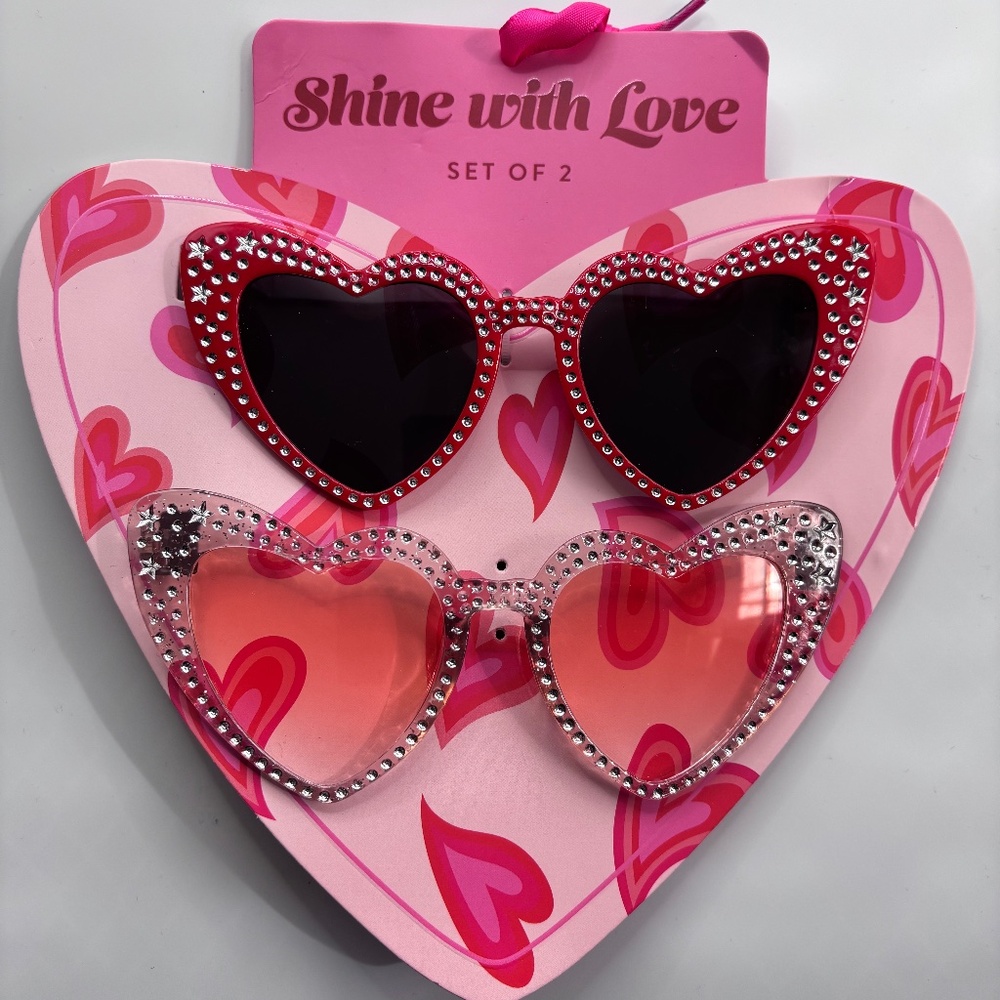 Eccolo Shine with Love Kids 2 piece Heart Shaped Glasses 3+